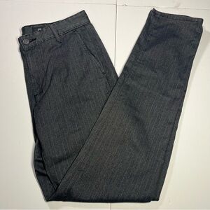 AG Adriano Goldschmied 31R The Marshall Slim Chino Pants Charcoal Gray Pinstripe